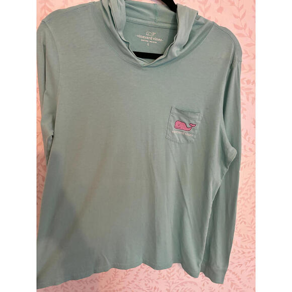 NEW Vineyard Vines Mint Green Hoodie with Whale Logo - Picture 9 of 9